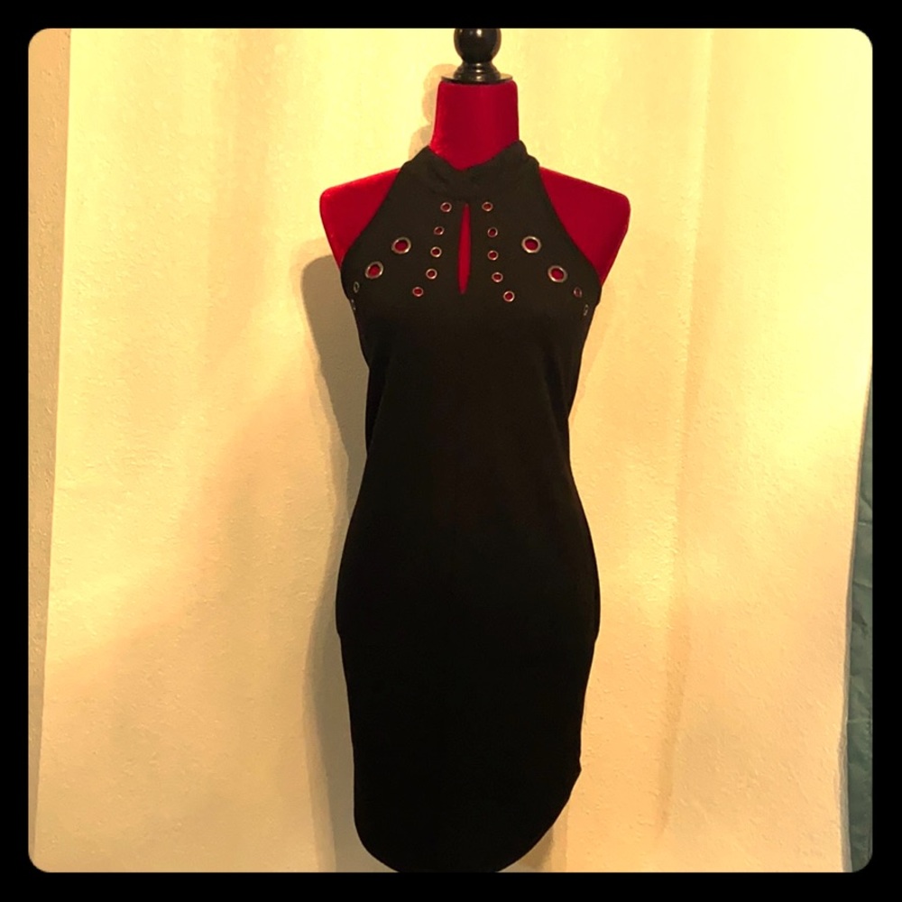 Tight black dress